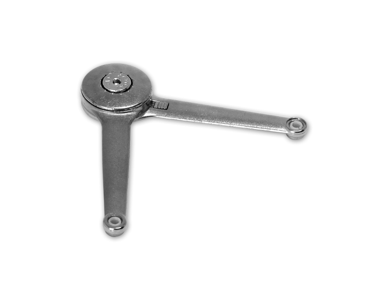 Pivot arms and fittings for lift-up doors